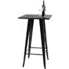 Mendler Tavolo tavolino Bar Quadrato Design Industriale HWC-A73 107x60x60cm Legno Metallo - Nero