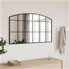 Solivagant Specchio da Parete Nero 100x60 cm Arco in Ferro,Nero,9.4,kg