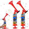 WIYETY 2 pezzi palmare Air Horn Stadion trombo, corno ad aria, pompa palmare per fanfara, stadio di nebbia, tromba di calcio, per feste, eventi sportivi, graduazione, colore rosso