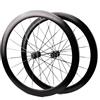 KUNYOS Set di Ruote da Strada 700C*23C-25C-28C-32C-35C 40/50MM in Lega di Alluminio con Cerchione per Freno C/V, Sgancio Rapido, Mozzi 20H per 7 8 9 10 11 12 velocità,Nero,50mm