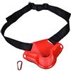 Dilwe Cintura da Combattimento Regolabile Fishing Fighting Cintura Vita Rod Pole Holder Rod Rack Holder Belt per Pesca(Rosso)