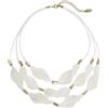 Bocar Collana Statement a 3 Fili Multistrato in Resina e Acetato di Cellulosa, Stile Boemo Casual per Donna (NK-10660-White)