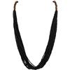 Bocar Collana Statement Lunga Multistrato Artigianale con Perline in Acrilico e Legno, Stile Bohemiano per Donna, Con Scatola Regalo (NK-10407-black)