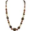 Bocar Collana Lunga Multistrato Artigianale con Perline e Acrilico, Stile Boho per Donna (NK-10349-brown)