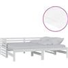 vidaXL Letto da giorno allungabile 2x(90x200) cm in legno di pino massiccio bianco