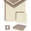 Eyepower Tappetino EVA-016 50x50 cm, 2,4 cm, marrone-beige, 4 tappetini / set