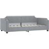 vidaXL Letto da giorno grigio chiaro 100x200 cm tessuto