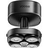 yoose Rasoio Testa Calva Uomo, IPX7 rasoio elettrico corpo uomo(5 Testine Magnetiche, Autonomia 90 Min, Ricarica Rapida USB-C, Display Batteria, Controllo PID Intelligente) - Rasoio elettrico barba