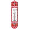 TFA Dostmann Termometro per Interni ed Esterni, 12.2052.06, in Metallo, con Stella Alpina, Resistente alle intemperie, 66 x 13 x 295 mm, Rosso