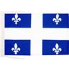 AZ FLAG Bandiera Quebec 45x30 cm - Bandierina Canadese - Canada 30x45 cm Cordicelle