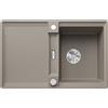 BLANCO ADIRA 45 S-F | Lavello in granito in silgranito tartufo | Tipo di montaggio: a filo | reversibile | per armadi base larghi 45 cm | Grande bacino | Superficie facile da pulire