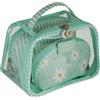 Camomilla Set Beauty Case Trasparente con Pochette Margherite Verde Menta