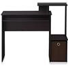 Furinno Econ Scrivania per Computer, Legno ingegnerizzato, Marrone (Dark Walnut), 100.1 (W) x 86.6 (H) x 39.9 (D) cm