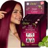 LUJAJIAO 10 flaconi di shampoo colorante istantaneo color vino rosso, shampoo colorante per capelli e barba color vino rosso, adatto sia per uomini che per donne, contiene estratti vegetali(Wine Red)