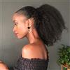 Beauty Youth Afro Puff Drawstring Ponytail Bun For Black Women 150% Density 10A Brazilian Virgin Human Hair 4C Afro Kinky Curly Clip In Ponytail Extension Human Hair Pieces 120g Natural Color 10 Inch