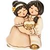 THUN - Coppia di Spose con Cuore Lei+Lei - Regalo o Bomboniere di Matrimonio - Ceramica - Linea I Classici
