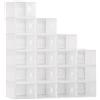 Mobile Scarpiera Rettangolare In Plastica Pp, 18 Box 25x35x19 Cm Per Scarpe Max 43 Eu, Vestiti E Libri