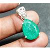 Gravitygems 20 CT Naturale Verde Smeraldo Loose Certificato Gemma 925 Solid Argento Ciondolo