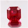 Gravity Gems 20 CT Naturale Taglio Asscher Rosso Rubino Fantastico Certificato Loose Gemma Di