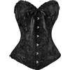 AUYAO Corsetto Donna Nero Elegante, Bustino Shapewear Lingerie, Corsetto Stringivita Regolabile per Donne, Corsetti per Feste, Matrimonio, Halloween, Cosplay, Modellante e Confortevole (S-XL)