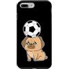 soccer animal ball fan football sport ho Custodia per iPhone 7 Plus/8 Plus Cane carlino con calcio