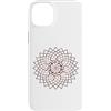 Minimal Mandala Sacred Prana Geometry Yo Custodia per iPhone 14 Plus Red Lava Mandala Geometria Sacro Gaia Art Yoga Mantra