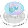 Cute Mermaid Alphabet Letters Apparel Co Sirena lettera H acquerello alfabeto design PopSockets PopGrip per MagSafe