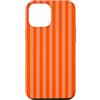 Elegant Geometric Vertical Lines Pattern Custodia per iPhone 12 Pro Max Linee Verticali Estetiche Righe Arancione Scuro e Corallo