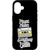 Retro Music Design Custodia per iPhone 16 La musica rende tutto migliore Cassetta retrò