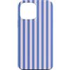 Elegant Geometric Vertical Lines Pattern Custodia per iPhone 13 Pro Max Linee Verticali Estetiche A Strisce Blu Rosa Chiaro Carino