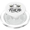 Sarcastic Makeup Artist Diva Attitude MU Truccatore Ali Fear Me Cosmetologo Salone di bellezza PopSockets PopGrip per MagSafe