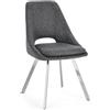 Bizzotto Sedia da Interno Kashar Colore Grigio Scuro