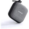 UGREEN Custodia Rigida per Auricolari Borsa per Accessori Elettronici in EVA Impermeabile Antiurto Organizzatore Compatible with Airpods Cavi USB Pen Drive Scheda di Memoria Moneta (grigio)