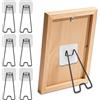 Fukaisu 6pz Supporti per Cavalletti Cornici, Supporto Cavalletto Cornici in Acciaio Inossidabile con Autoadesivo per Esposizione di Foto Dipinti e Lavori Artigianali Fai Da Te