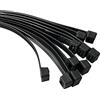 On1shelf® Fascette fermacavi, 900 mm x 12,0 mm, 35,9 cm, fascette fermacravatta in nylon resistente e lunga (10, nero)