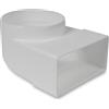 Repa Market 90° gradi 110 x 55 mm su Ø100 mm Connettore a condotto piatto rettangolare per collegamento del tubo rotondo - clima, ventilazione, riscaldamento, raffreddamento - Aerazione Canalina, Tubi