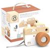 Speedy Monkey SP3000 - Macchina fotografica 9,9 x 6,7 x 8 cm, giocattolo in legno per bambini, dettagli curati, ottima idea regalo