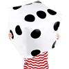 CCINEE Dadi gonfiabili giganti bianchi e neri, 50,8 cm, per interni ed esterni, per giochi ampi ludo e feste in piscina, 1 pezzo