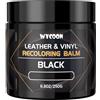 WYCOON Kit Riparazione Pelle Nero - Tintura Liquida, Vernice e Crema Colorante per Divani, Mobili, Sedili Auto, Scarpe, Giacca| Ripristina Pelle Graffiata e Sbiadita