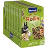 Vitakraft Rollis, anelli croccanti per roditori,poveri di calcio,con erba medica,a completare l'alimento principale o come snack tra un pasto e l'altro, senza zuccheri e cereali(7x 500g)