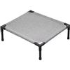 Sharplace Accessori per Cuccia rialzata e rinfrescante per Cani, Robusta, Traspirante, spaziosa, Portatile per terrazzo, Prato, Giardino, Soggiorno, Grigio Scuro, L
