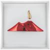 Quadro Vesuvio Rosso BONGELLI Preziosi in Legno e Marmorino - 33x33 cm