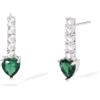MABINA GIOIELLI - Orecchini Donna - Orecchini in argento con zirconi e smeraldi - 563803