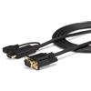 StarTech.com HD2VGAMM6 cavo e adattatore video 1,9 m VGA (D-Sub) HDMI + Micro USB Nero