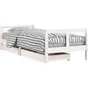 vidaXL Letto per bambini con cassetti bianco 80x200 cm in legno di pino massiccio