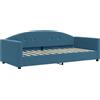 vidaXL Letto da giorno blu 90x200 cm in velluto