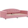 vidaXL Letto da giorno rosa 100x200 cm in velluto