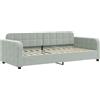 vidaXL Letto da giorno grigio chiaro 90x200 cm in velluto