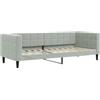 vidaXL Letto da giorno grigio chiaro 80x200 cm in velluto
