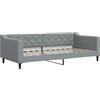 vidaXL Letto da giorno grigio chiaro 90x200 cm in tessuto